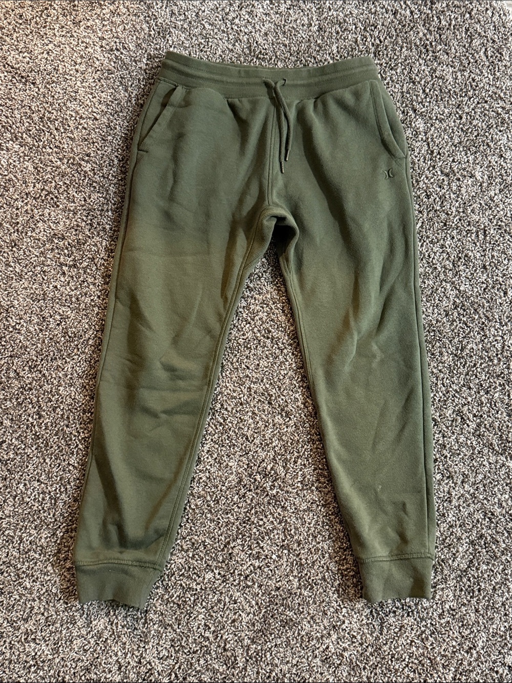 Hurley Kids Olive Green Fleece Joggers